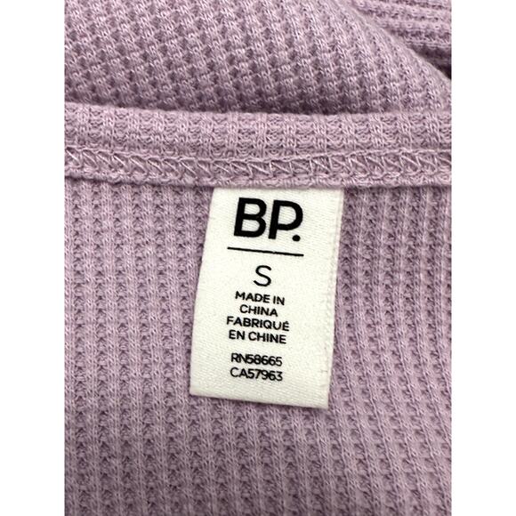 BP. Long Sleeve Soft Ribbed Deep V Neck Slim fit Thermal Top Purple W Small NWT - Picture 8 of 9